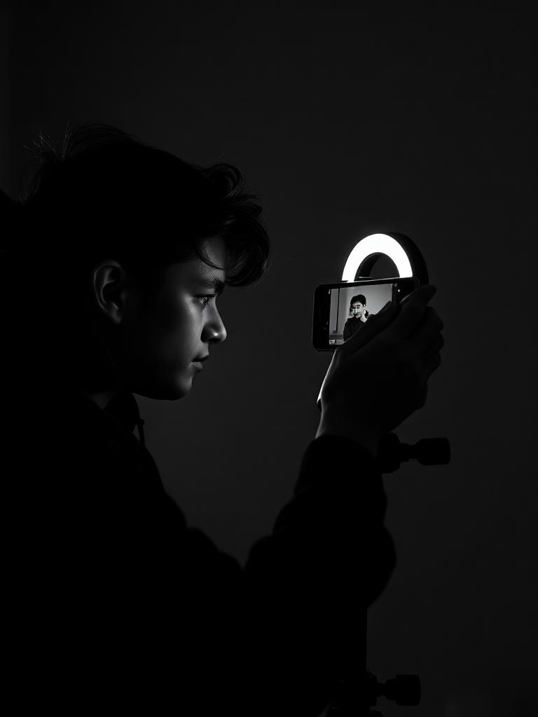 Creator filming a vertical short-form video